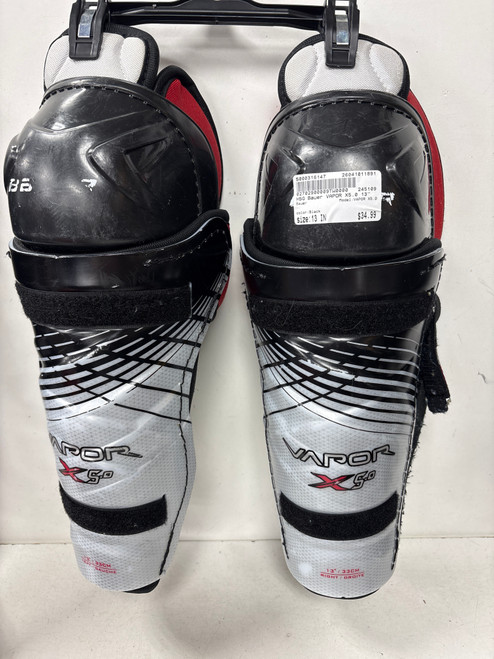 Vist Large View of Product Image Which is Used Bauer VAPOR X5.0 Senior Shin Guards Black 13"