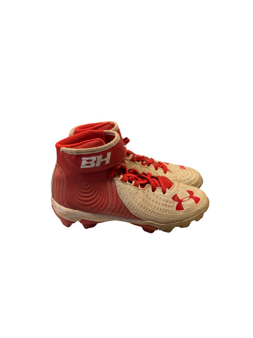 Vist Large View of Product Image Which is Used Under Armour BH BB/SB Cleats Red Youth 06.0