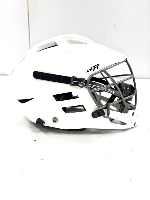 Vist Large View of Product Image Which is Used Cascade CSR Lacrosse Helmet White One Size