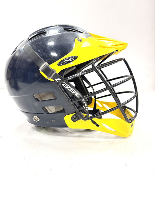 Vist Large View of Product Image Which is Used Cascade CLH2 Lacrosse Helmet Navy Blue One Size