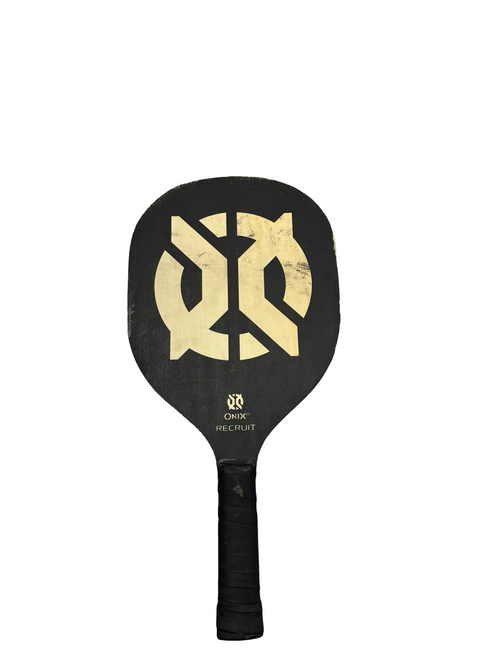 Vist Large View of Product Image Which is Used Onix RECRUIT Pickleball Racquet Black