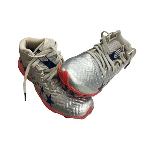 Vist Large View of Product Image Which is Used Under Armour FREEDOM BB/SB Cleats Silver Junior 01.5