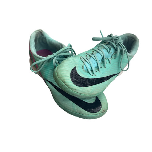Vist Large View of Product Image Which is Used Nike Soccer Indoor Shoes Teal Youth 06.5