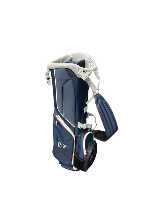 Vist Large View of Product Image Which is Used Titleist PLAYERS 4 CARBON 4 POCKET Mens Stand Bag White/Red/Navy
