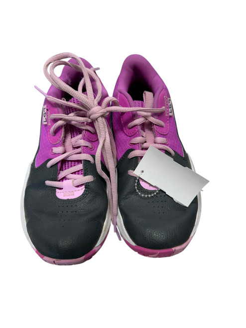 Vist Large View of Product Image Which is Used Under Armour Basketball Shoes Y Purple Junior 01