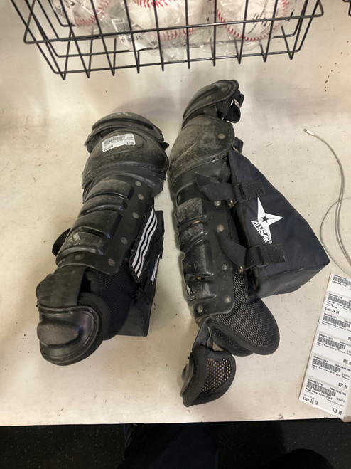 Vist Large View of Product Image Which is Used Adidas ADIDAS SHIN GUARDS Catchers Leg Guards Black Youth