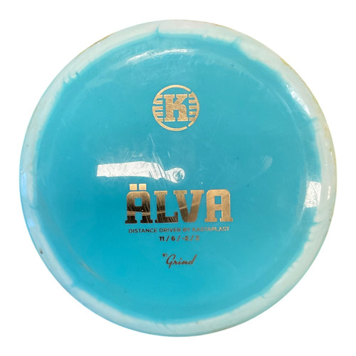 Vist Large View of Product Image Which is Used Kastaplast ALVA Disc Golf Driver Royal Blue 171g