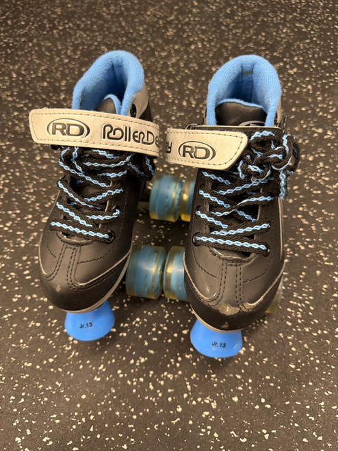 Vist Large View of Product Image Which is Used RollerDerby BLAZER Child Roller Quad Skates Black Youth 13.0