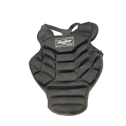 Vist Large View of Product Image Which is Used Rawlings BLACK CHEST PROTECTOR Catchers Chest Protector Black Junior