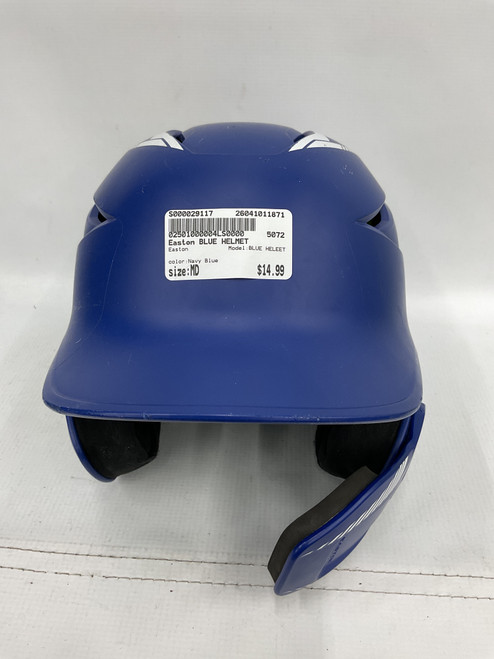 Vist Large View of Product Image Which is Used Easton BLUE HELEET Batting Helmet No Mask Navy Blue MD