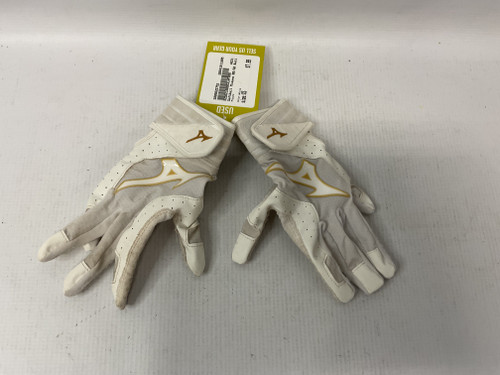 Vist Large View of Product Image Which is Used Mizuno BB/SB Batting Gloves White XS