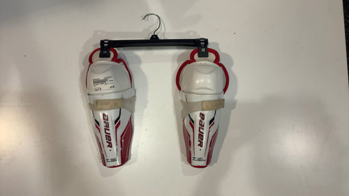 Vist Large View of Product Image Which is Used Bauer VAOPR SZ 9 Junior Shin Guards White 9"