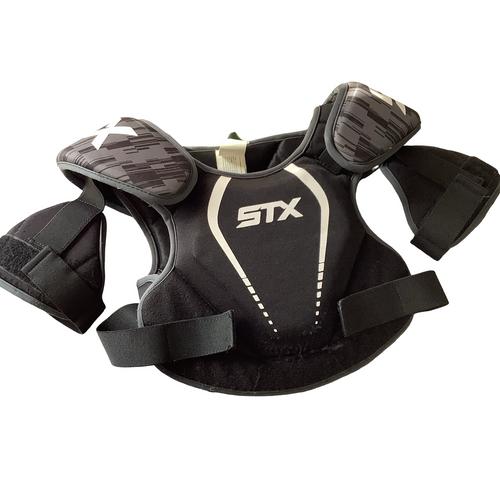 Vist Large View of Product Image Which is Used STX STALLION 75 Lacrosse Shoulder Pads Black MD