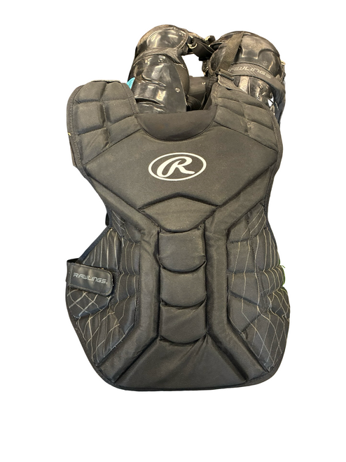 Vist Large View of Product Image Which is Used Rawlings RAWLING CHEST PROTECTOR Catchers Chest Protector Black Junior