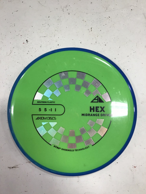 Vist Large View of Product Image Which is Used Axiom NEUTRON HEX Disc Golf Mid Range Green 172g