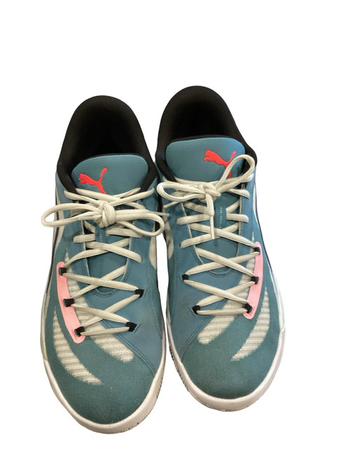 Vist Large View of Product Image Which is Used Puma Basketball Shoes M Carolina Blue Senior 12