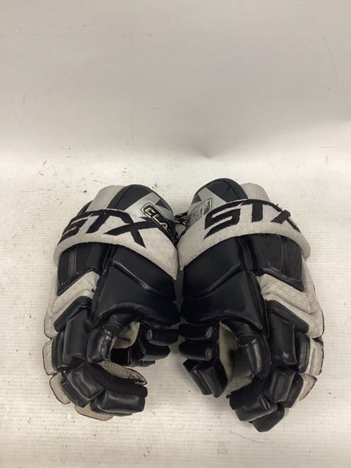 Vist Large View of Product Image Which is Used STX CLASH Lacrosse Gloves Mens Black 12"