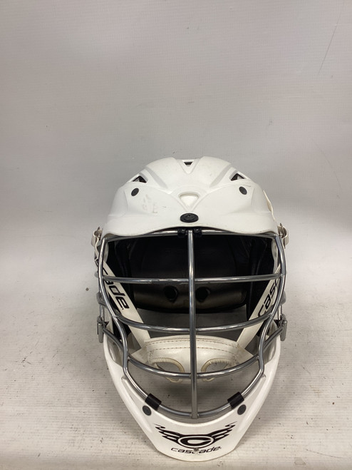 Vist Large View of Product Image Which is Used Cascade CPX-R Lacrosse Helmet White One Size
