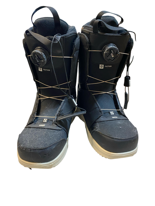 Vist Large View of Product Image Which is Used Salomon FACTION Mens Snowboard Boots Black Senior 8.5