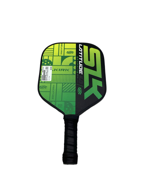Vist Large View of Product Image Which is Used Selkirk LATITUDE 2.0 GRAPHITE SPINFLEX Pickleball Racquet Green