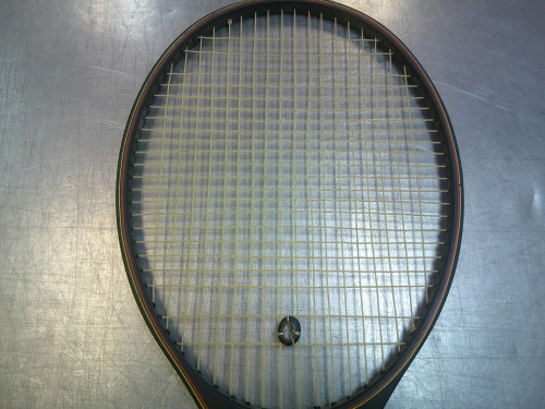 Vist Large View of Product Image Which is Used Wilson PRO STAFF Adult Tennis Racquet Black 4 1/2"