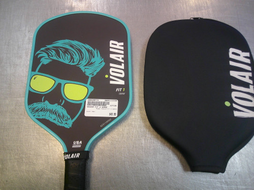 Vist Large View of Product Image Which is Used VOLAIR FIT 2 SERVE Pickleball Racquet Teal