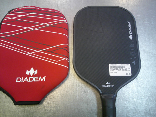 Vist Large View of Product Image Which is Used Diadem WARRIOR BLUCORE Pickleball Racquet Black