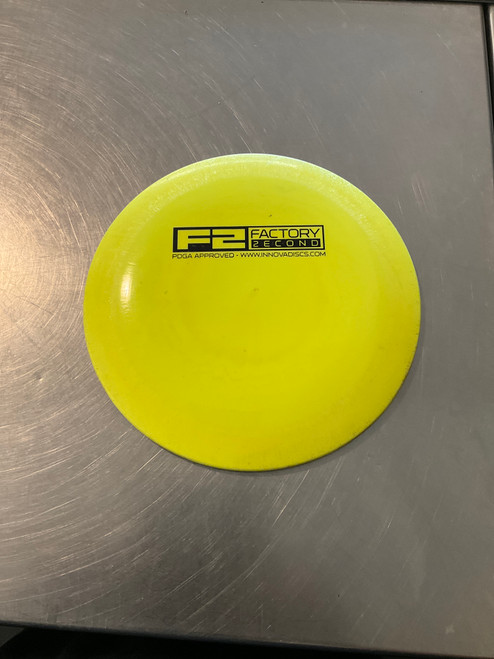 Vist Large View of Product Image Which is Used Innova FACTORY SECOND Disc Golf Driver Yellow