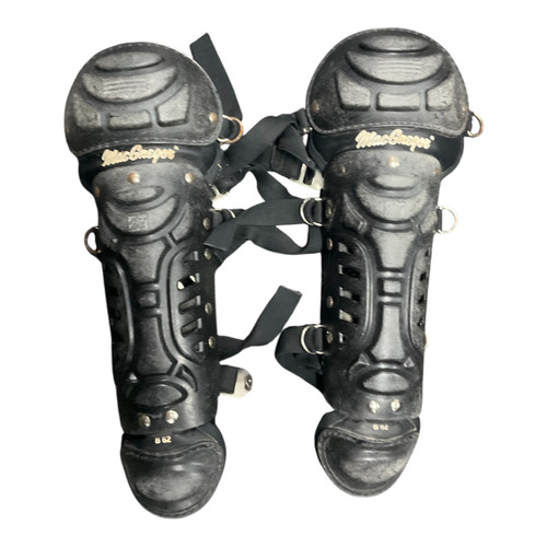 Vist Large View of Product Image Which is Used MacGregor SG11 Catchers Leg Guards Black Youth
