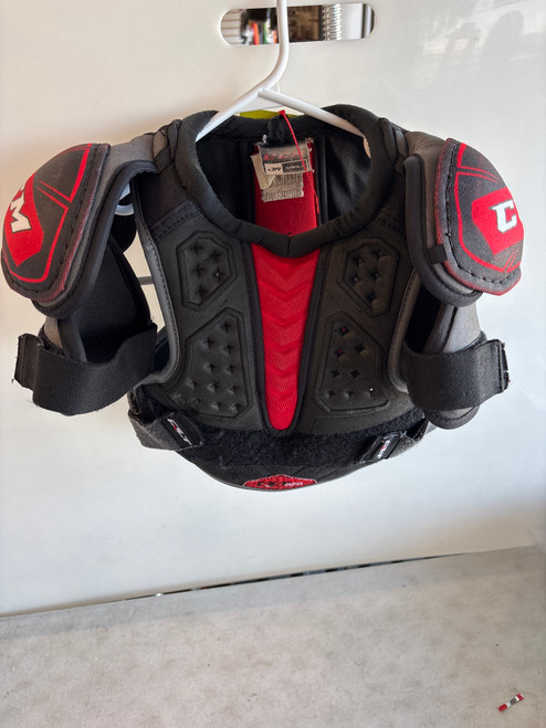 Vist Large View of Product Image Which is Used CCM QLT 250 Junior Shoulder Pads SM