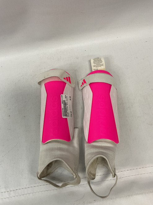 Vist Large View of Product Image Which is Used Adidas Soccer Shin Guards Junior Pink And White LG