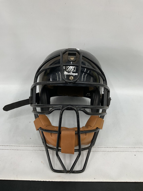 Vist Large View of Product Image Which is Used MacGregor BLACK UMPIRES HELMET Umpire Mask