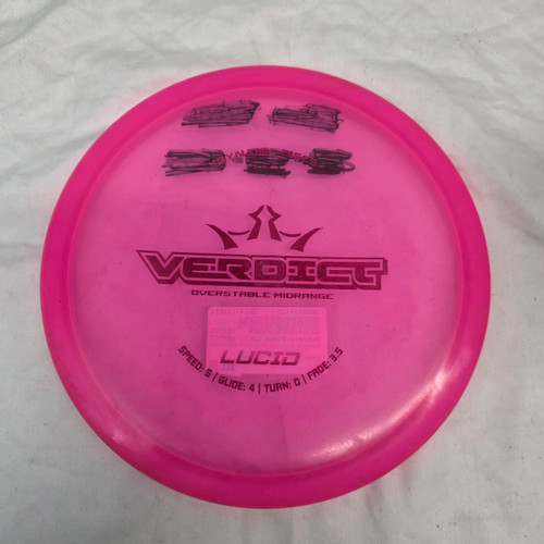Vist Large View of Product Image Which is Used Dynamic Discs LUCID VERICT MID RANGE Disc Golf Mid Range Pink