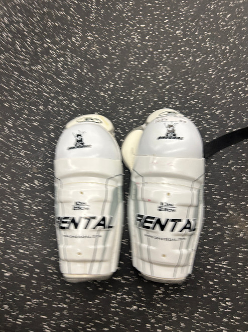 Vist Large View of Product Image Which is Used USA Hockey ONE GOAL Junior Shin Guards White 10"