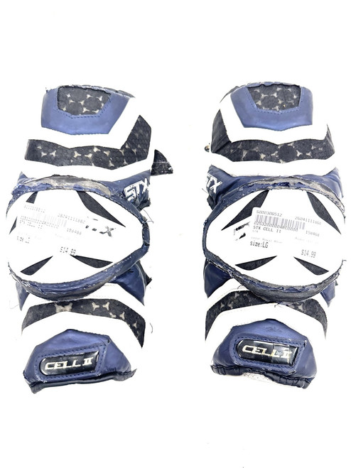 Vist Large View of Product Image Which is Used STX CELL II Lacrosse Arm Pads/Guards Royal Blue LG