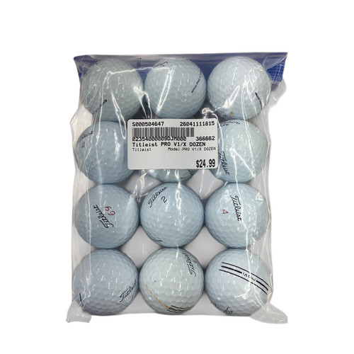 Vist Large View of Product Image Which is Used Titleist PRO V1/X DOZEN 12 Pack - Golf Balls