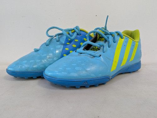Vist Large View of Product Image Which is Used Adidas Soccer Turf Shoes Royal Blue Junior 03.5