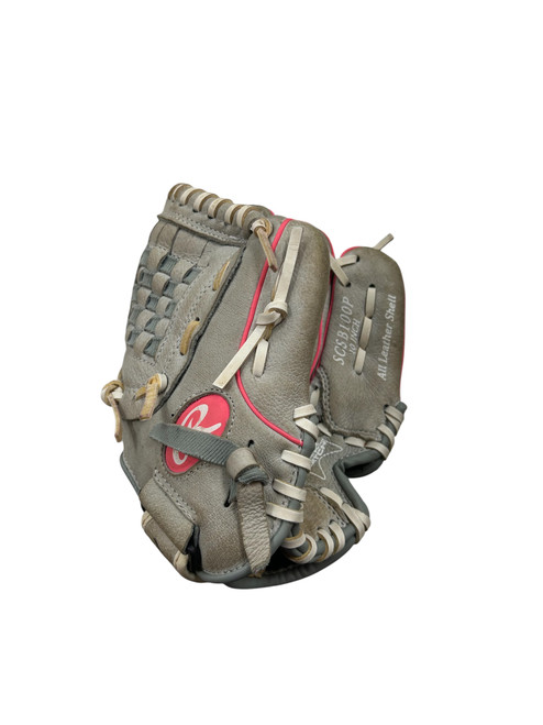 Vist Large View of Product Image Which is Used Rawlings SCSB100P RHT GLOVE BB/SB Glove RH Throw Grey 10"