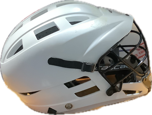 Vist Large View of Product Image Which is Used Cascade MLL Lacrosse Helmet White SM