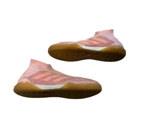 Vist Large View of Product Image Which is Used Adidas Soccer Indoor Shoes Pink Senior 7.5