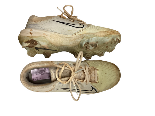 Vist Large View of Product Image Which is Used Nike HYPERDIAMOND 4 BB/SB Cleats White Senior 7.5