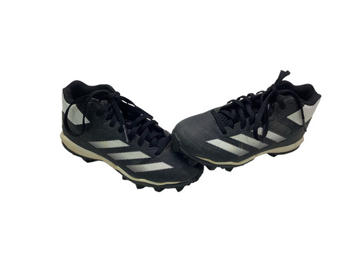 Vist Large View of Product Image Which is Used Adidas ADIZERO IMPACT BB CLEAT BLK/WHT BB/SB Cleats Black Junior 02