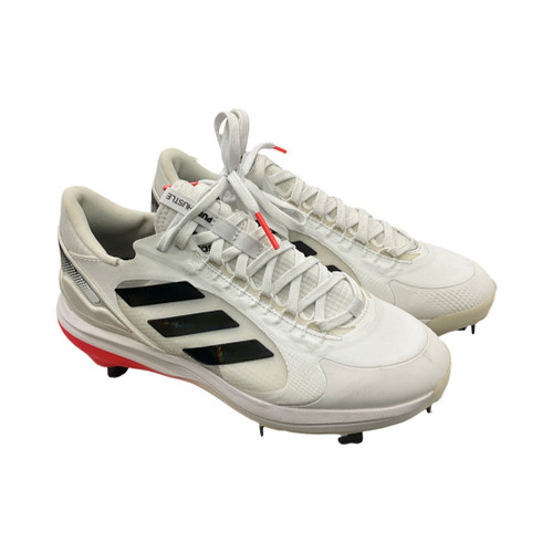 Vist Large View of Product Image Which is Adidas, PURE, HUSTLE, BB/SB, Cleats, White, Youth, 08.5