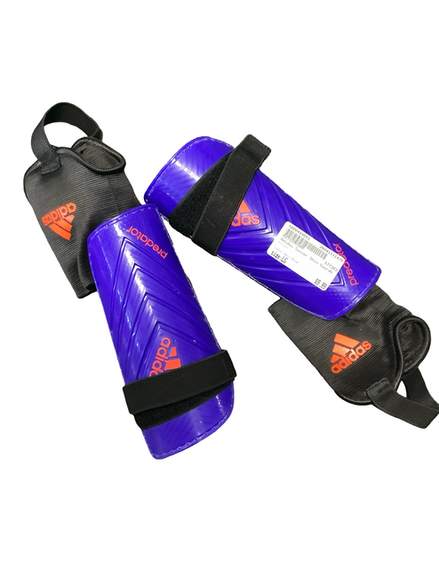 Vist Large View of Product Image Which is Used Adidas Soccer Shin Guards Youth Navy Blue LG