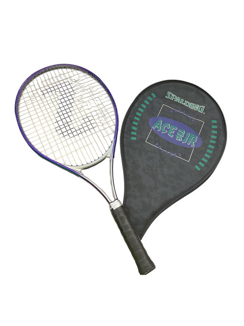 Vist Large View of Product Image Which is Used Spalding ACE 11G Adult Tennis Racquet Navy Blue 4"