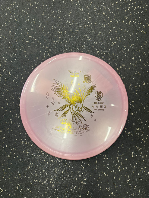 Vist Large View of Product Image Which is Used YIKUN DRAGON YAO Disc Golf Mid Range Pink