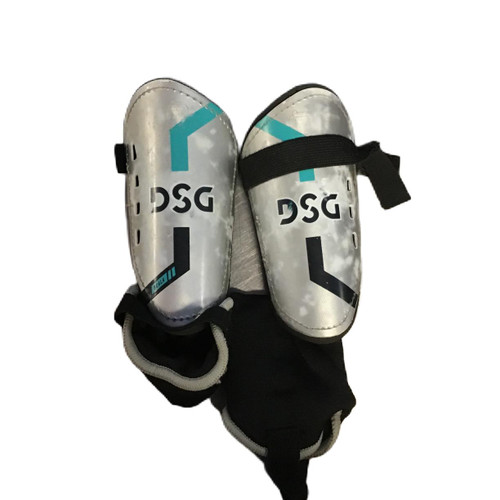 Vist Large View of Product Image Which is Used DSG Youth Ocala Soccer Shin Guards Junior Grey MD