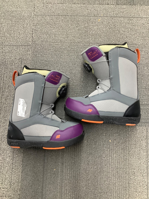Vist Large View of Product Image Which is Used K2 KAT BOA Girls Snowboard Boots Grey Junior 06