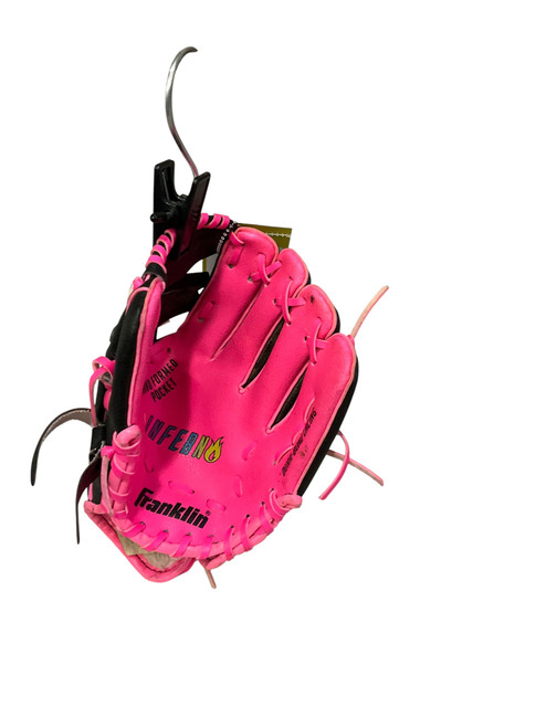 Vist Large View of Product Image Which is Used Franklin INFERNO 24950-9 RH Throw Fastpitch Gloves Black 9"