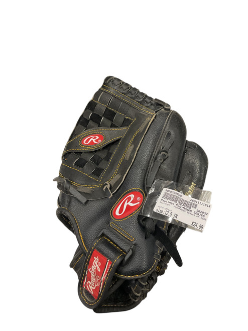 Vist Large View of Product Image Which is Used Rawlings PLAYMAKER SERIES PM1250B BB/SB Glove RH Throw Black 12 1/2"